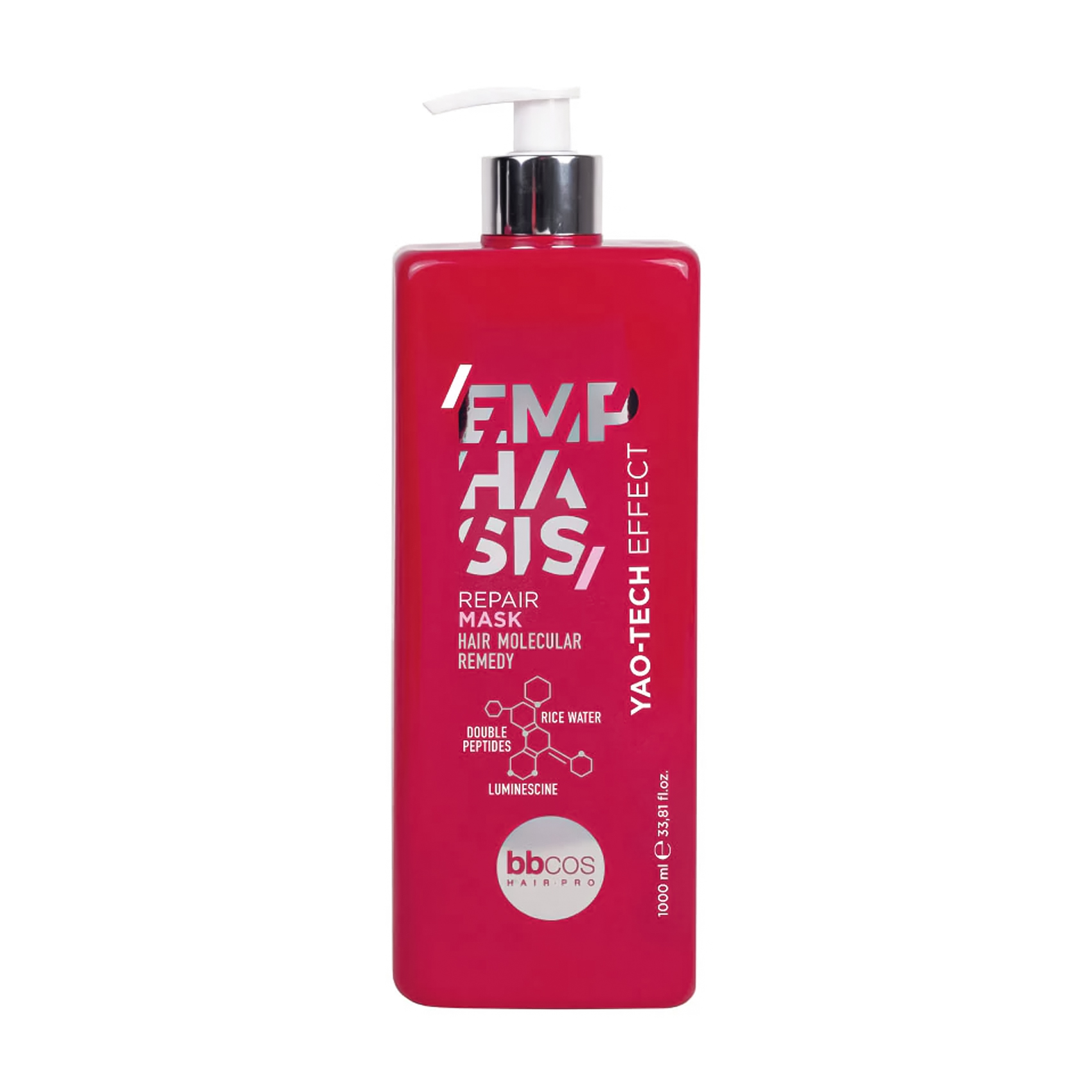 Маска-наповнювач BBcos Emphasis Yao-Tech Effect Repair Mask Hair Molecular Remedy для всіх типів волосся, 1 л